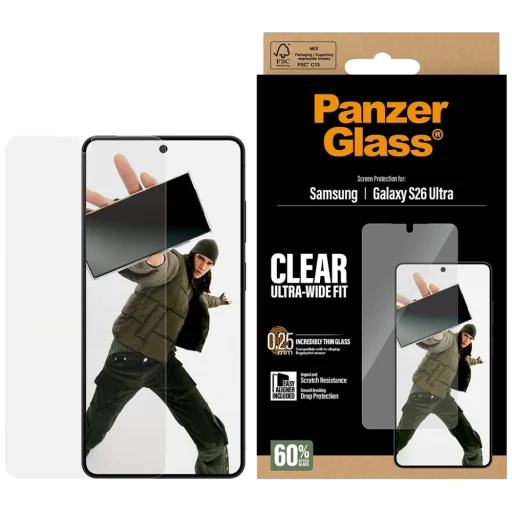 Samsung Galaxy S26 Ultra PanzerGlass Ultra-Wide Fit EasyAligner tvrdené sklo na displej - 1