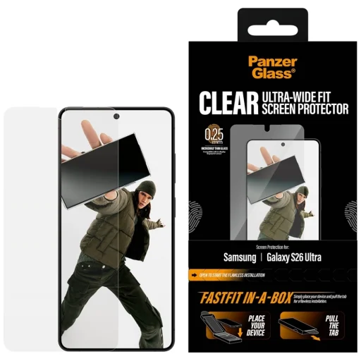 Tvrdené sklo PanzerGlass Ultra-Wide Fit FastFit pre Samsung Galaxy S26 Ultra - 1