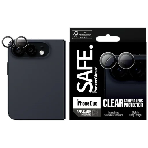 iPhone Duo SAFE by PanzerGlass tvrdené sklo na kameru s aplikátorom EasyAligner - 1