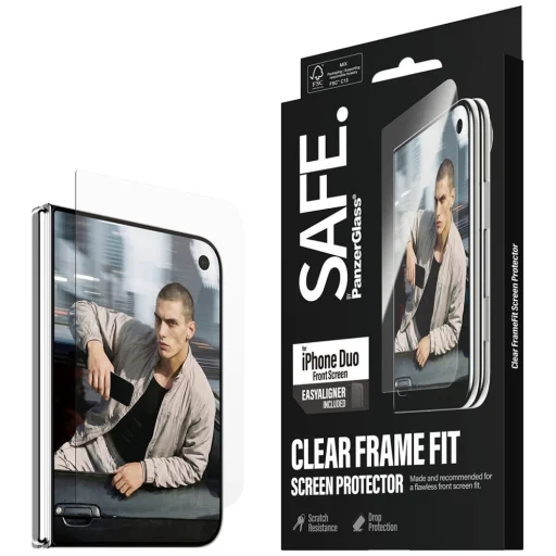 iPhone Duo SAFE by PanzerGlass Sub-Screen Protector Ultra-Wide Fit ochranné tvrdené sklo s EasyAlignerom - 3
