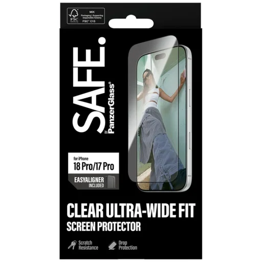 Apple iPhone 18 Pro / 17 Pro SAFE by PanzerGlass Ultra-Wide Fit Privacy ochranné sklo s rámčekom EasyAligner - 6