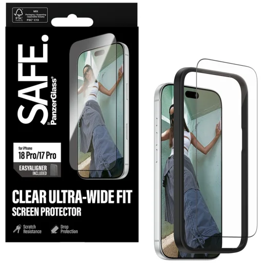 Apple iPhone 18 Pro / 17 Pro SAFE by PanzerGlass Ultra-Wide Fit Privacy ochranné sklo s rámčekom EasyAligner - 4