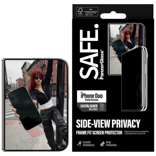 iPhone Duo SAFE by PanzerGlass Privacy Sub Screen 2-Way Ultra-Wide Fit EasyAlignerrel - 1