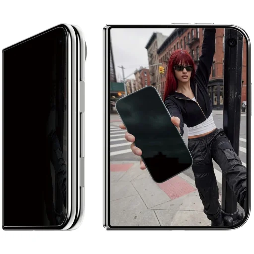 iPhone Duo SAFE by PanzerGlass Privacy Sub Screen 2-Way Ultra-Wide Fit s EasyAlignerom - 4