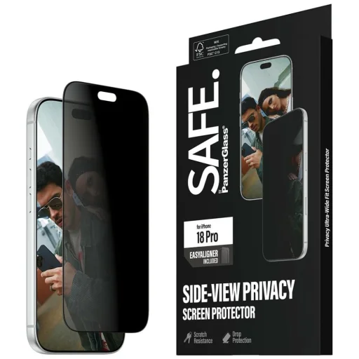 iPhone 18 Pro SAFE by PanzerGlass betekintésgátló edzett üveg EasyAligner kerettel - 6