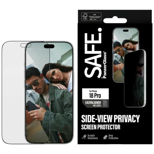 iPhone 18 Pro SAFE by PanzerGlass privátne tvrdené sklo s rámčekom EasyAligner - 1