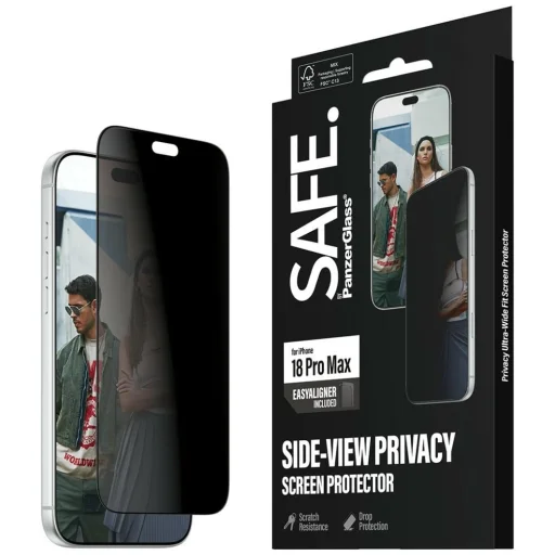 Apple iPhone 18 Pro Max adatvédelmi kijelzővédő fólia SAFE by PanzerGlass Ultra-Wide Fit EasyAlignerrel - 6