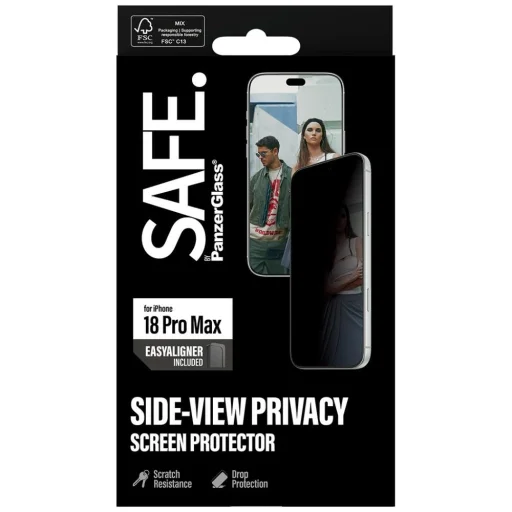 Apple iPhone 18 Pro Max adatvédelmi kijelzővédő fólia SAFE by PanzerGlass Ultra-Wide Fit EasyAlignerrel - 7