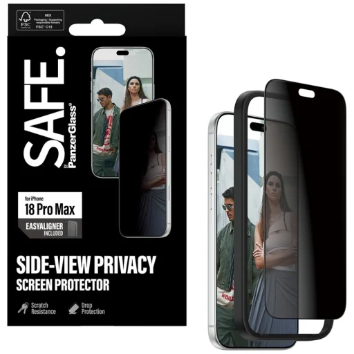Apple iPhone 18 Pro Max privátna ochranná fólia na displej SAFE by PanzerGlass Ultra-Wide Fit s EasyAlignerom - 5