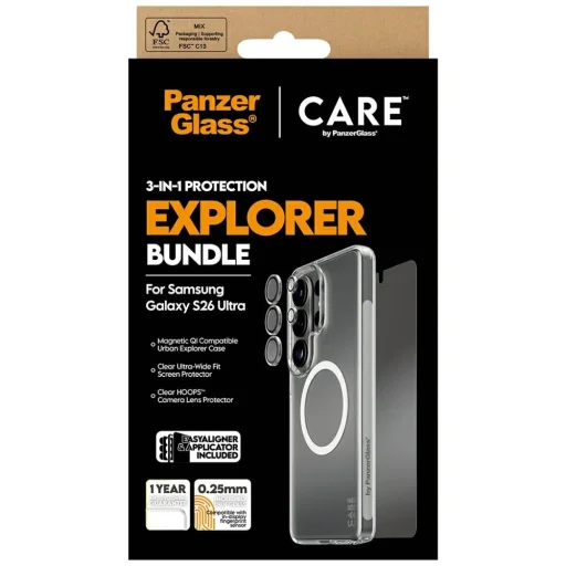 Samsung Galaxy S26 Ultra CARE by PanzerGlass 3 az 1-ben védőszett (tok, kijelzővédő üveg és kameralencse-védő) - 6