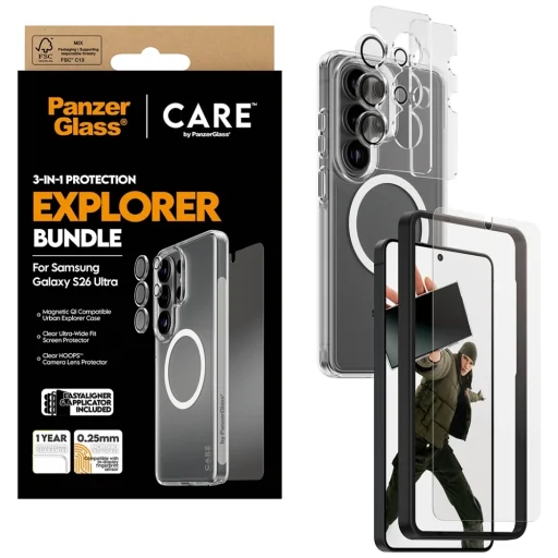 Samsung Galaxy S26 Ultra CARE by PanzerGlass 3 az 1-ben védőszett (tok, kijelzővédő üveg és kameralencse-védő) - 4
