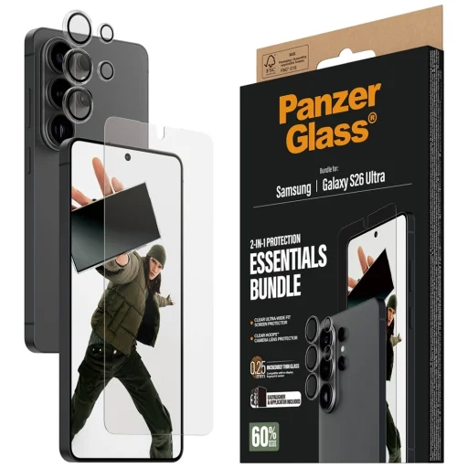 Samsung Galaxy S26 Ultra PanzerGlass Hoops 2 v 1 Ultra-Wide Fit sada ochranného skla na displej + ochrana šošoviek - 5