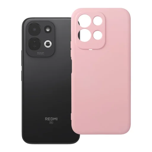 Xiaomi Redmi 17 4G / 5G pudrovo ružové silikónové puzdro - 1