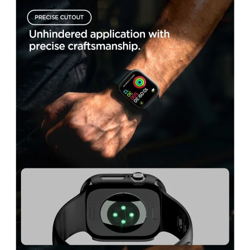  Apple Watch 12 (42 mm) fekete Spigen Thin Fit védőtok - 8