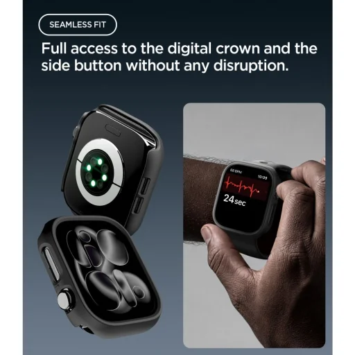  Apple Watch 12 (42 mm) fekete Spigen Thin Fit védőtok - 9