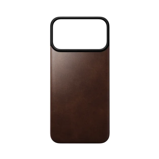 iPhone 18 Pro Max / 17 Pro Max rustikálne hnedý Nomad Magnetic Leather Back magnetický kožený zadný kryt s podporou MagSafe - 5