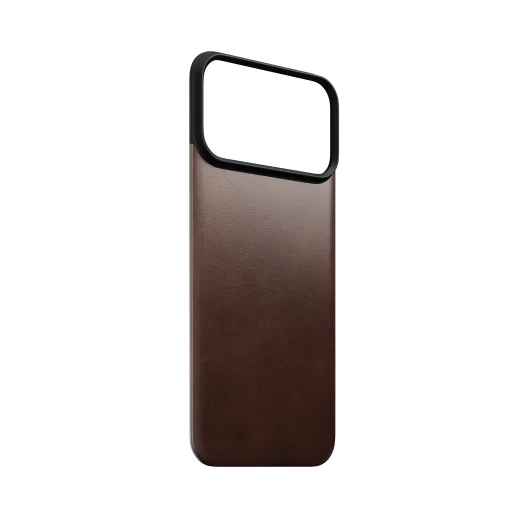iPhone 18 Pro Max / 17 Pro Max rustikálne hnedý Nomad Magnetic Leather Back magnetický kožený zadný kryt s podporou MagSafe - 7