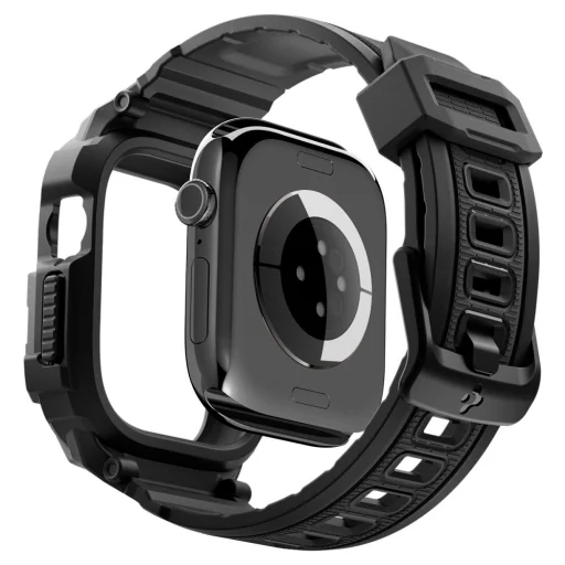  Apple Watch 12 (46 mm) matt fekete Spigen Rugged Armor Pro szíj beépített tokkal - 4