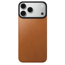iPhone 18 Pro Max / 17 Pro Max sedlovohnedý Nomad magnetický kožený zadný kryt, kompatibilný s MagSafe