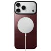 iPhone 18 Pro Max / 17 Pro Max bordový Nomad Magnetic Leather Back magnetický kožený zadný kryt kompatibilný s MagSafe thumbnail