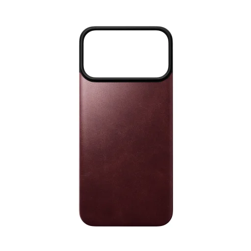 iPhone 18 Pro Max / 17 Pro Max bordový Nomad Magnetic Leather Back magnetický kožený zadný kryt kompatibilný s MagSafe - 5