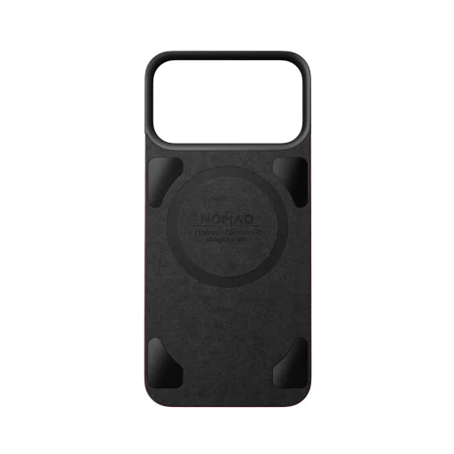 iPhone 18 Pro Max / 17 Pro Max bordový Nomad Magnetic Leather Back magnetický kožený zadný kryt kompatibilný s MagSafe - 6
