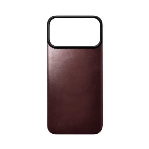 iPhone 18 Pro Max / 17 Pro Max bordový Nomad Magnetic Leather Back magnetický kožený zadný kryt kompatibilný s MagSafe - 8