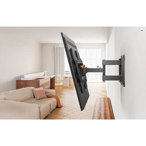 Perlesmith Perlgear PGLF8B-N1 dönthető és forgatható TV-fali tartó, 42-90", 68 kg-ig, fekete - 2