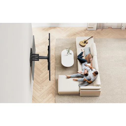 Perlesmith Perlgear PGLF8B-N1 dönthető és forgatható TV-fali tartó, 42-90", 68 kg-ig, fekete - 4