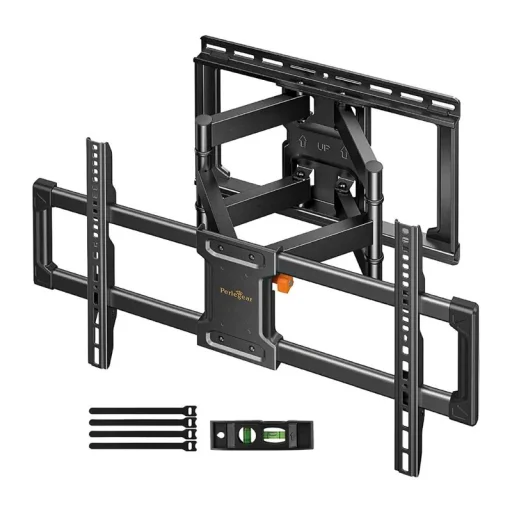 Perlesmith Perlgear PGLF8B-N1 dönthető és forgatható TV-fali tartó, 42-90", 68 kg-ig, fekete - 1