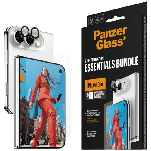  iPhone Duo PanzerGlass Essentials 2 az 1-ben kijelzővédő üveg- és kameralencse-védő készlet - 3