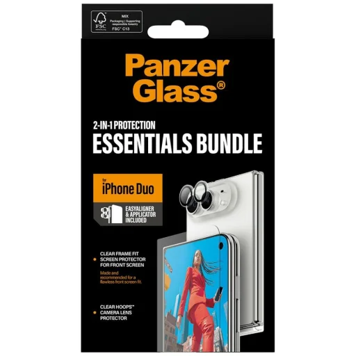  iPhone Duo PanzerGlass Essentials 2 az 1-ben kijelzővédő üveg- és kameralencse-védő készlet - 6