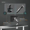 Diablo RGB X-Arm LED RGB stolné rameno na monitor 17" – 49", sivo-čierne thumbnail