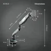 Diablo RGB X-Arm LED RGB stolné rameno na monitor 17" – 49", sivo-čierne thumbnail