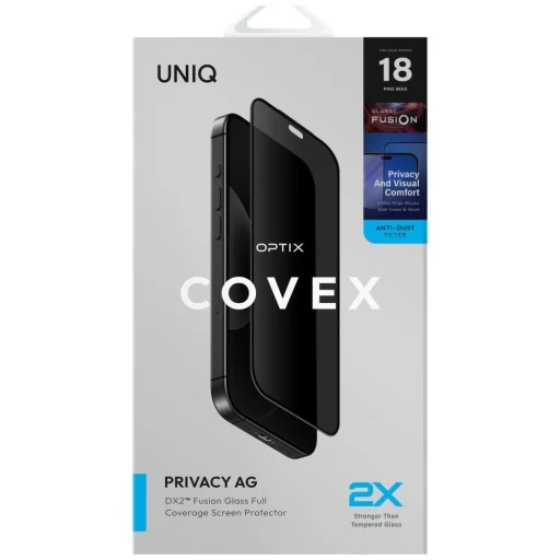 iPhone 18 Pro UNIQ Optix Covex Privacy DX2 betekintésgátló edzett üveg - 7