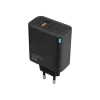 Maxlife MXTC-09-65ACC GaN sieťová rýchlonabíjačka 2x USB-C + 1x USB-A 65W, čierna thumbnail