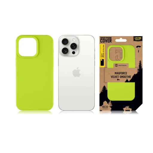 Apple iPhone 15 Pro Max avokádózöld Tactical MagForce Velvet Smoothie hátlap tok - 4