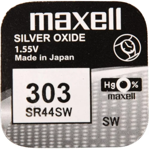 MAXELL 303/SR44SW/V303 strieborno-oxidová gombíková batéria 1 ks - 2