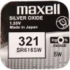 MAXELL 321/SR616SW/V321 strieborno-oxidová gombíková batéria 1 ks thumbnail