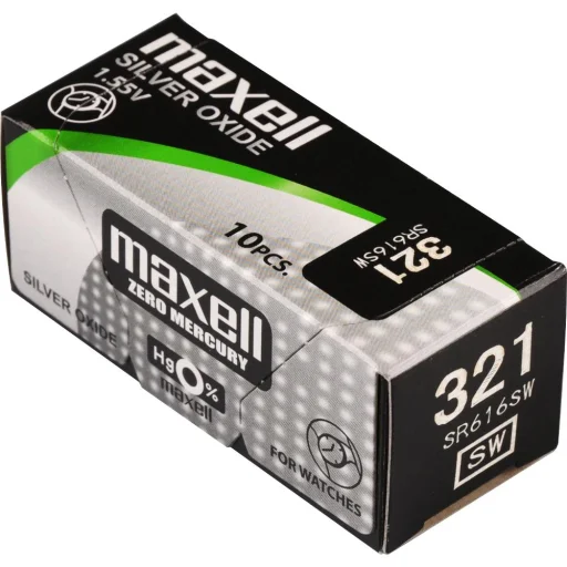 MAXELL 321/SR616SW/V321 strieborno-oxidová gombíková batéria 1 ks - 1