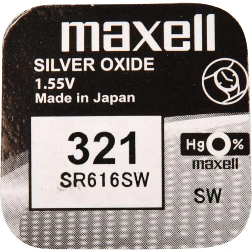 MAXELL 321/SR616SW/V321 strieborno-oxidová gombíková batéria 1 ks - 2