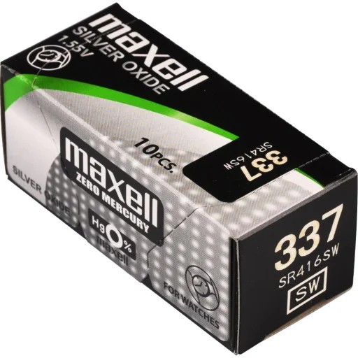 MAXELL 337/SR416SW 1BP strieborno-oxidová gombíková batéria - 1