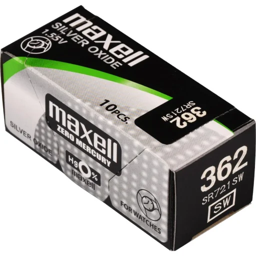 Maxell 362/SR721SW/V362 strieborno-oxidová gombíková batéria 1 ks - 1