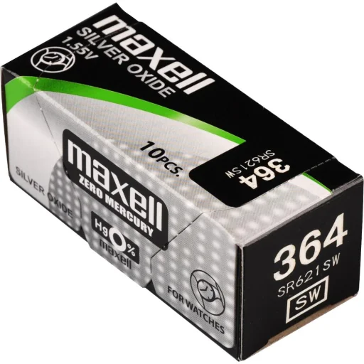 Maxell 364/SR621SW/V364 strieborno-oxidová gombíková batéria 1 ks - 1