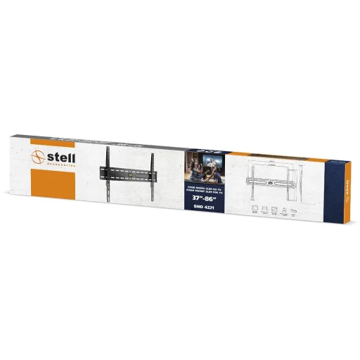 STELL SHO 4421 dönthető SLIM TV fali tartó 37–86", fekete, 45 kg, VESA 600x400 - 8
