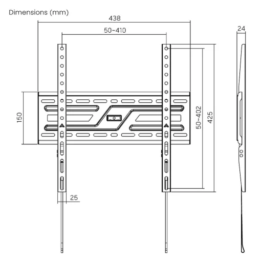 STELL SHO 5201 fix fali TV-tartó konzol 32–75", fekete - 10