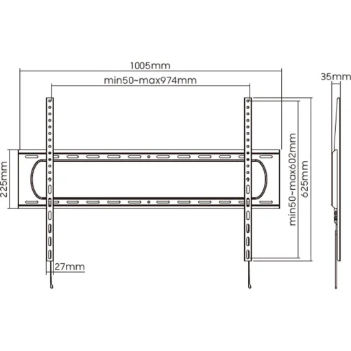STELL SHO 7220 fix TV fali konzol 60–120", fekete, 120 kg - 5