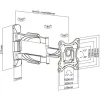 STELL SHO 7530 kihúzható univerzális TV fali tartó 23–42", fekete, 35 kg thumbnail