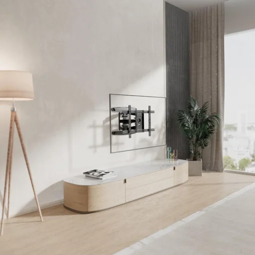 STELL SHO 7620 SLIM kihúzható TV fali tartó 40–70", fekete - 7