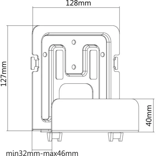 STELL SAA 3000 univerzálny držiak na mediálny prehrávač, čierny, 1 kg, 32–46 mm - 9